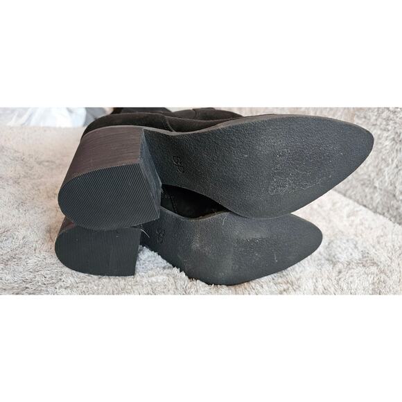 NEW BP Luke Over‎ The Knee Boots Block Heel Side Zip Casual Black Womens Size 8M - Picture 5 of 10